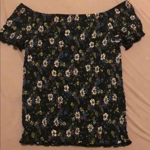 Off the shoulder flower shirt